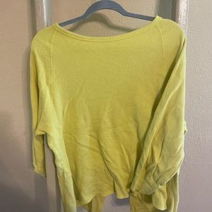 Free people crewneck split back sweater